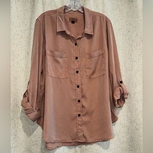 Universal Thread Men's Casual Tan Button Down Shirt
